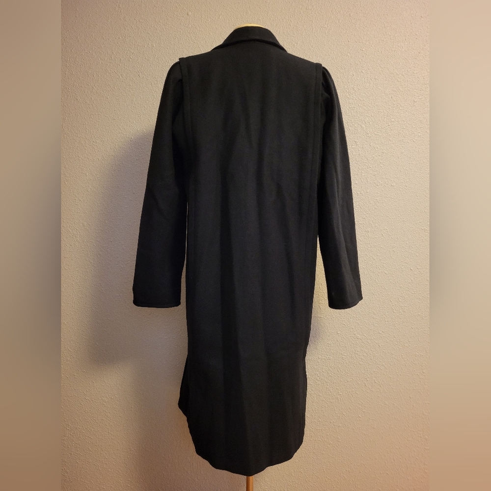 Worthington Essentials Petite Black Pea Coat View 2